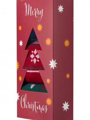 Коледни чорапи в кутия - 3 чифта