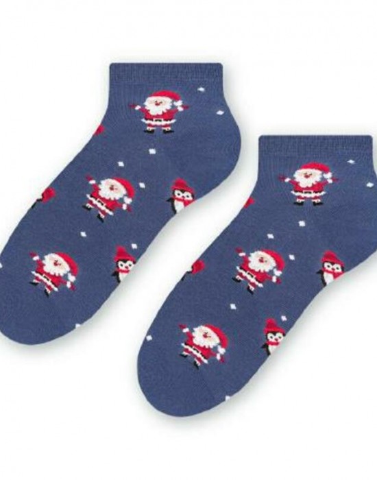 Коледни дамски чорапи в дънков цвят 136, Steven, Къси чорапи - Complex.bg