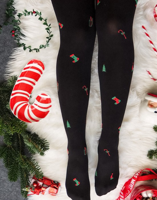 Коледни чорапогащи в черен цвят CHRISTMAS-5 60 DEN, Gabriella, Чорапогащи - Complex.bg