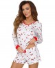 Коледна дамска пижама в цвят екрю Teddy II, Donna, Пижами - Complex.bg