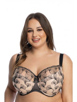 Макси сутиен с полуподплатени чашки в черен и бежов цвят FILIPA 1130