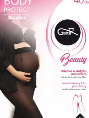 Чорапогащи за бременни в черен цвят BODY PROTECT - 40 DEN