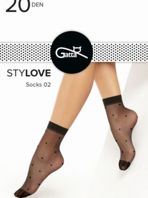 Къси дамски чорапи в черен цвят STYLOVE 02 20 DEN