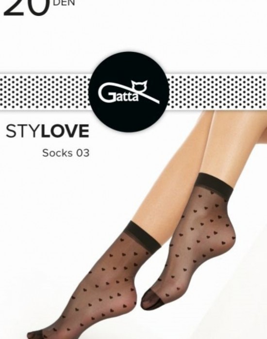 Kъси дамски чорапи в черен цвят STYLOVE 03 20 DEN, Gatta, Къси чорапи - Complex.bg