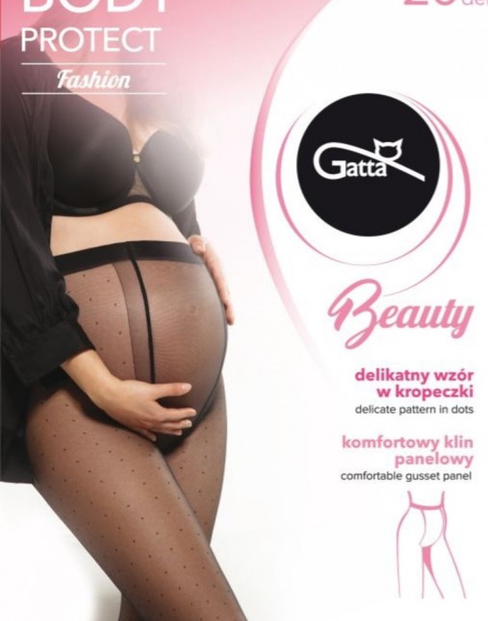 Чорапогащи за бременни в черен цвят BODY PROTECT - 20 DEN, Gatta, Бременни - Complex.bg