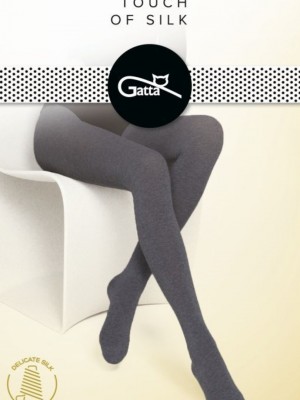 Чорапогащи с коприна в черен цвят TOUCH OF SILK NERO