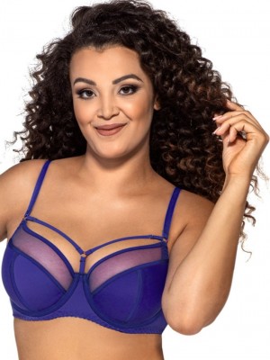 Сутиен с полуподплатени чашки в син цвят AV 1030/1