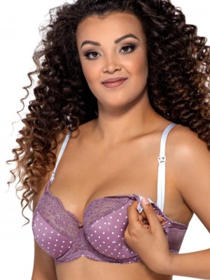 Сутиен за бременни и кърмачки в лилав цвят AV 1989