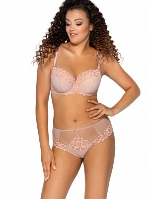 Сутиен с полуподплатени чашки в цвят пудра AV 1992