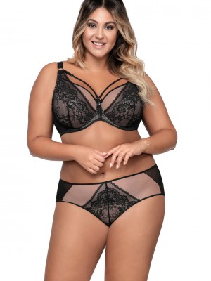 Бикини с дантела в черен цвят AV 1824/1