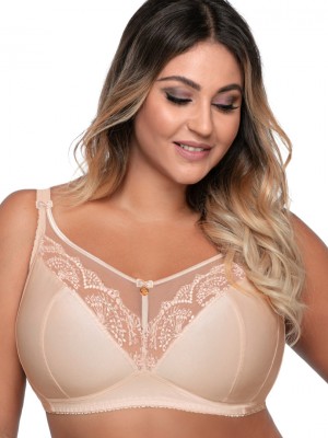 Макси сутиен с меки чашки в бежов цвят AV 1691/1