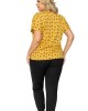 Дамска макси пижама с къс ръкав в жълт цвят QUEEN, Donna, Пижами - Complex.bg