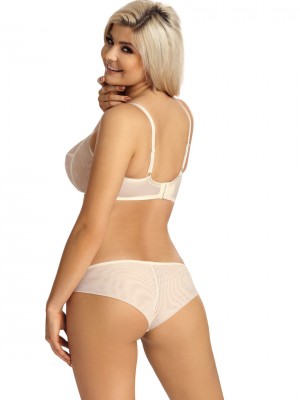 Макси сутиен с меки чашки в бежов цвят 145