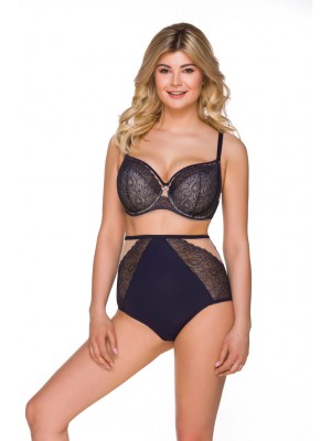 Бикини с висока талия в тъмносин цвят 2231