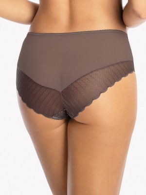 Бикини с дантела в кафяв цвят ZUZA 1122