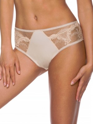 Бикини с дантела в бежов цвят 2273-74
