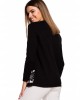 Черен дамски пуловер с коледни мотиви MXS04, MOE, Блузи / Топове - Complex.bg