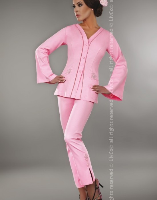 Елегантен халат в розов цвят Sorana, LivCo Corsetti Fashion, Халати - Complex.bg