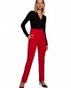 Дамски панталон с висока талия в червен цвят M530, MOE, Дрехи - Complex.bg