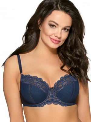 Сутиен с полуподплатени чашки в тъмносин цвят 1992