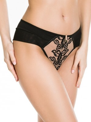 Бразилиани с дантела в черен цвят FLIRT 19127