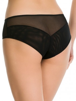 Бикини с тюл в черно и червено BOLERO 01102