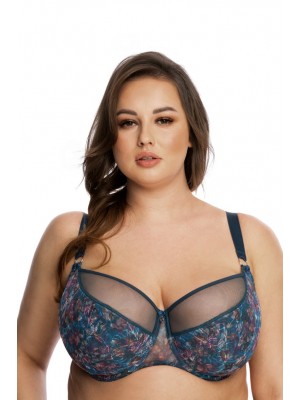 Макси сутиен с полуподплатени чашки в син цвят HEBE 1140