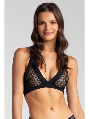 Сутиен с меки чашки в черен цвят LACE