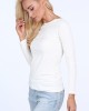 Дамска блуза с дълги ръкави в цвят крем 0435, FASARDI, Блузи / Топове - Complex.bg