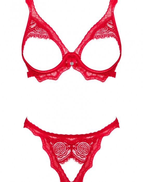 Секси комплект от две части в червен цвят BERGAMORE, Obsessive, Комплекти - Complex.bg
