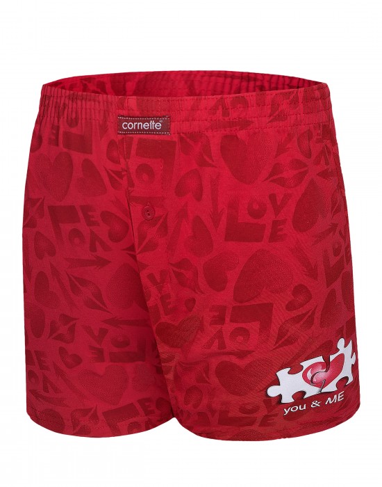 Мъжки боксерки в червен цвят You-Me 2-01509, Cornette, Боксерки - Complex.bg