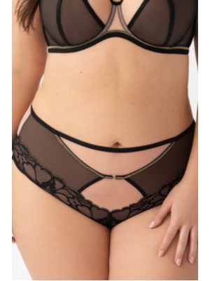 Бикини с висока талия в черен цвят K759 SAANVI 