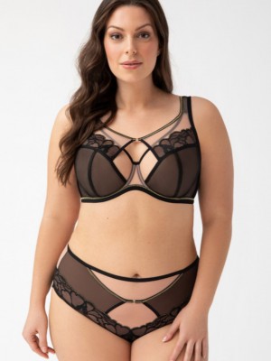 Бикини с висока талия в черен цвят K759 SAANVI 