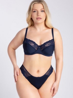 Бикини с дантела в тъмносин цвят MOLLY