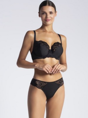 Бразилиани с дантела в черен цвят GWEN