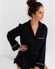 Дамска пижама с дълъг ръкав в черен цвят Yasmina, Sensis, Пижами - Complex.bg