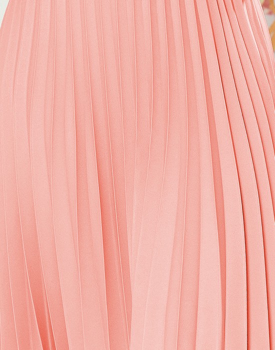 Елегантна плисирана рокля в светлорозов цвят 396-1, Numoco, Миди рокли - Complex.bg