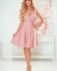 Елегантна рокля в розов цвят 393-2, Numoco, Къси рокли - Complex.bg