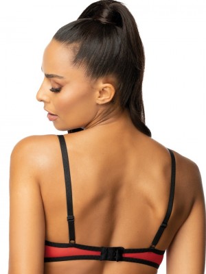 Сутиен с повдигащ ефект в червен цвят LOREN M-3636/11