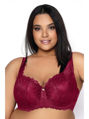 Макси сутиен с полуподплатени чашки в цвят бордо CARMELA M-053/22 Макси сутиен с полуподплатени чашки в цвят бордо CARMELA M-053/22