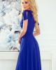 Елегантна дълга рокля в син цвят 405-2, Numoco, Дълги рокли - Complex.bg