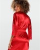 Сатенен дамски халат в червен цвят Cameron, DKaren, Халати - Complex.bg