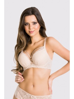 Сутиен с повдигащ ефект в бежов цвят JULIA 19167  Сутиен с повдигащ ефект в бежов цвят JULIA 19167