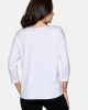 Дамска блуза с 3/4 ръкав в бял цвят CAMILLE, Babell, Блузи / Топове - Complex.bg