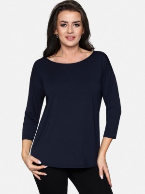 Дамска блуза с 3/4 ръкав в тъмносин цвят CAMILLE