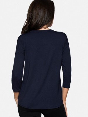 Дамска блуза с 3/4 ръкав в тъмносин цвят ALEXA 