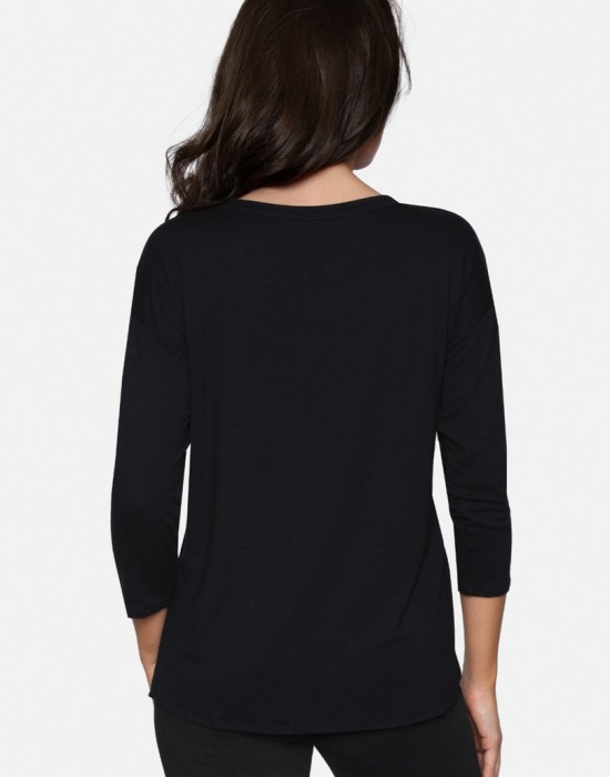 Дамска блуза с 3/4 ръкав в черен цвят ALEXA, Babell, Блузи / Топове - Complex.bg