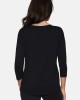 Дамска блуза с 3/4 ръкав в черен цвят ALEXA, Babell, Блузи / Топове - Complex.bg