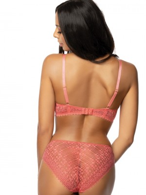 Бикини с дантела в цвят корал MADDIE F-3633/5  Бикини с дантела в цвят корал MADDIE F-3633/5
