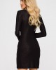 Черна мини рокля M722, MOE, Къси рокли - Complex.bg